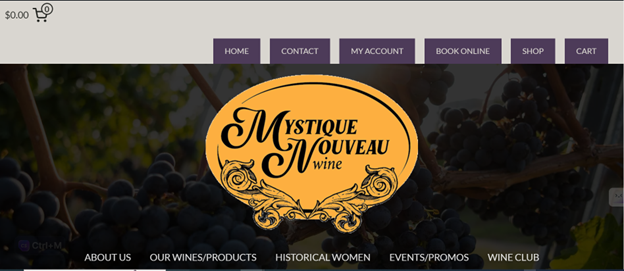 Mystique Nouveau Wine project screenshot