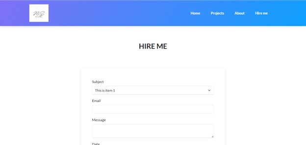 Hire Me Page