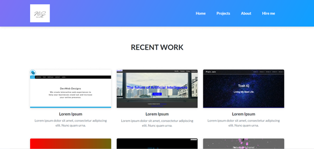 Projects Page