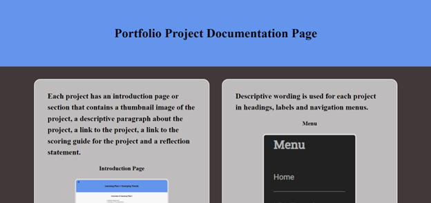Project Documentation Page